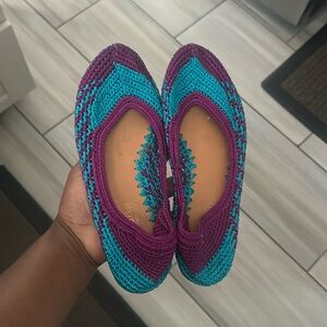 Painted Bird Crochet Flats